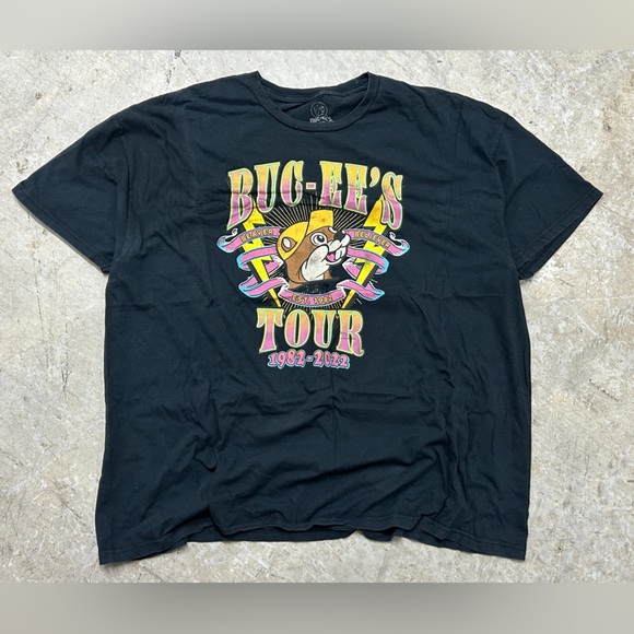 Size 2X Black Buc-ee’s Concert-Style Band T-Shirt – Rock & Roll Vibes - Picture 1 of 8